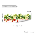 Minimalist strawberry and white flower static window cling for glass door home decor - Strawberry Flower Style (D20718) / 30*90cm
