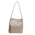 Sac fourre-tout vintage en jacquard avec motifs de fleurs de pêcher et gland gris - Blanc de Peinture Traditionnelle