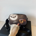 Halloween crossbody camera bag with pumpkin prints and wide adjustable shoulder strap - Pumpkin Full Moon Style (款二)