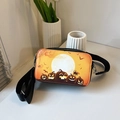 Crossbody bag with Halloween pumpkin prints and adjustable wide shoulder strap - Gradient Pumpkin Print Style (款三)