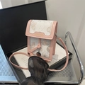 Elegante kleine Handytasche in Rosa mit goldenem Schmetterlingsprint und Riemen - Rosa