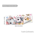 Wandtattoo-Set mit Cartoon-Tieren wie Elefanten und Zebras im Aquarell-Stil - MG7520 Stil