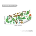Stickers muraux animaux de la forêt avec singes et hiboux sur fond blanc pur - Thème Jungle Dessin Animé (MG15084) / 30*90cm*2pcs