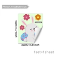 Luminous blue Easter bunny wall decal with colorful eggs and flowers for home decoration - Bunny with Egg (YCL20083)