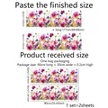 Colorful floral wall stickers 177cm long for living room with product size specifications - MS3150--30*90cm*2pcs