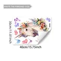 Dettaglio adesivo murale con unicorno floreale e farfalle di dimensioni 30x40cm casa - Unicorno Floreale e Farfalle (M20483) / 30*40cm