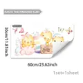 Easter wall stickers with cartoon chicks, colorful eggs, and flowers for home decor - Chicks and Easter Sign Style (M20789)