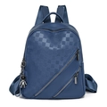 Zaino da donna blu navy trapuntato con zip frontali e ciondolo astronauta - Borsa / Blu