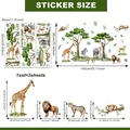 Guida alle taglie per adesivi murali animali della giungla con giraffa e leone - Festa degli Animali della Giungla (M11072) / 30*90cm*3pz