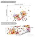 Adesivi murali con bicicletta floreale primaverile e uccelli per la decorazione - Stile M18108 (30*90cm)