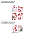 Valentijnsdag muurstickers set met cartoonmotieven en 58x78cm lay-out stickers - Romantische Date Elementen Combinatie Stijl (HA18003)