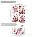 Valentijnsdag raamstickers met rode rozen en harten voor woonkamer decoratie - Rode Roos en Hart Combinatie Stijl (HA18004)