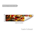 Detail of 30x120cm static window film with colorful stained glass autumn maple leaf pattern - Colorful Maple Leaf Pattern (DG7522) / 30x120cm