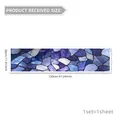 Detail showing 30x120cm colorful irregular square static window film for home decor - Blue Purple Mosaic (DG11000) / 30x120cm