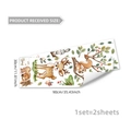 Detalle de vinilos decorativos de animales del bosque con ciervo, conejo y ardilla suave - Estilo Animales del Bosque (MG16001) / Tamaño: 30x90cm