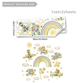 Vinilos decorativos animales volando aviones con arcoíris para habitación infantil - MA7522-30*90cm (Pack de 2)