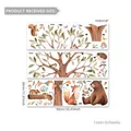 Stickers muraux animaux de la forêt avec ours et renard, trois feuilles de 30x90cm - Ensemble d'Animaux de la Forêt (M13634--30*90cm*3pcs)