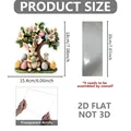 Cartoon Easter bunny and eggs acrylic 2D flat stand ornament for home festive decoration - Rabbit in Flowers Style (LP20017)