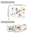 Stickers muraux espace avec astronautes et planètes décoratifs pour chambre 2pcs - MG7521--30*90cm*2Pcs/Set