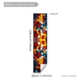 Detail of colorful irregular geometric mosaic window sticker with size dimensions - Stained Mosaic Blocks (DG13501) / 30x120cm