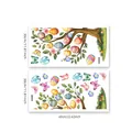 Detailed view of two Easter wall stickers featuring watercolor eggs and floral patterns - Easter Egg Decor Tree Style (M20838)