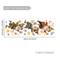 Easter wall sticker detail showing gnomes, colorful eggs, and size dimensions of 30x90cm - Easter Gnomes (M20840)