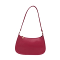Sac sous l'aisselle minimaliste en similicuir rose foncé avec fermeture dorée - Rose rosé