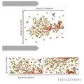 Creative squirrel and birds on tree branch wall stickers for living room decor - Forest Squirrel Bird Style (M16649) / 30x60cm 2 Sheets