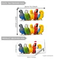 Pegatinas electrostáticas de loros de colores set de 2 calcomanías PVC para vidrio - Loro de Colores (D18076)