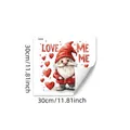 Detailansicht der 30x30cm Valentinstag-Zwerg-Fensteraufkleber mit Herzen und Liebestext - LoveMeMe Gnom Stil (HA1032)
