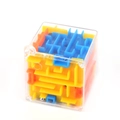3D cube maze puzzle toy with multi-layer colorful paths and internal metal ball - Educational Maze Cube