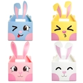Detail of four colorful Easter bunny gift boxes with folding handles and cute rabbit ears - Big Ear Rabbit Gift Box (S927)