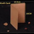 Gefaltete Grußkarte aus Kraftpapier mit abgerundeten Ecken, braun, Maße 10,9 cm x 16 cm - 330# Kraft (10.9x16cm) / Kraftfarbe