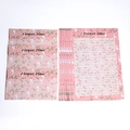 Pink vintage stationery set with white rabbits and floral motifs for romantic letters - Pink Rabbit
