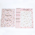 Pink floral stationery set featuring Flower Time letter papers and matching envelopes - Pink Flower