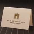 Vintage bronze Arc de Triomphe metal pendant with greeting card and envelope set - Titus Arch