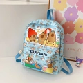 Lichtblauwe schoolrugzak met schattige Capybara-prints en verstelbare bandjes - Blauw