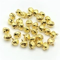 Golden electroplated metal jingle bells with top hanging rings for DIY crafts - Small Gold Bell