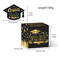 Black and gold Congrats GRAD money gift box set for graduation party decoration - Graduation Money Pull Box (S821)