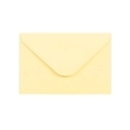 Macro shot of a cream yellow paper envelope featuring a classic V-flap for invitations - 16X11cm / Pale Yellow