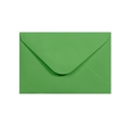 Close-up of grass green kraft paper envelope with a classic minimalist V-flap design - 11x16cm / Light Dark Green