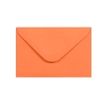 Detailed view of an orange kraft paper envelope with a classic triangular flap closure - Envelope / Orange (11*16cm)