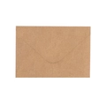 Macro detail of the brown kraft paper envelope featuring a classic V-flap and natural texture - 16X11cm / Kraft Color