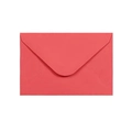 Detail of red kraft paper envelope with V-flap design and subtle textured surface finish - 11x16cm / Red
