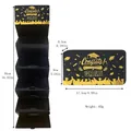 Faltbarer schwarz-goldener Abschluss-Geschenkkartenhalter mit Congrats Grad Schriftzug - Abschluss Schwarz Gold Geldklammer Stil