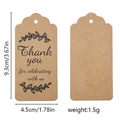 Etichette regalo in carta kraft vintage con ghirlanda floreale nera per confezioni da forno - Stile Color Kraft (DD4012)
