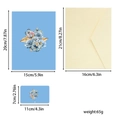 Biglietto d'auguri farfalla 3D con rose blu, busta e dimensioni incluse - Stile Farfalla Blu da Sogno (S851)
