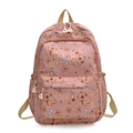 Zaino scolastico rosa con orsetto cartone animato in nylon impermeabile di grande capacità - Marrone