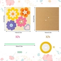 Kit DIY 24 tarjetas de felicitación florales con tallos de 19 cm y cinta para el Día de la Madre - Juego de 24 Piezas (DD4005#24件)
