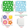 DIY bouquet kit components featuring polka dot paper, floral stickers and support rods - Polka Dot Floral Style (S803) / Standard Set